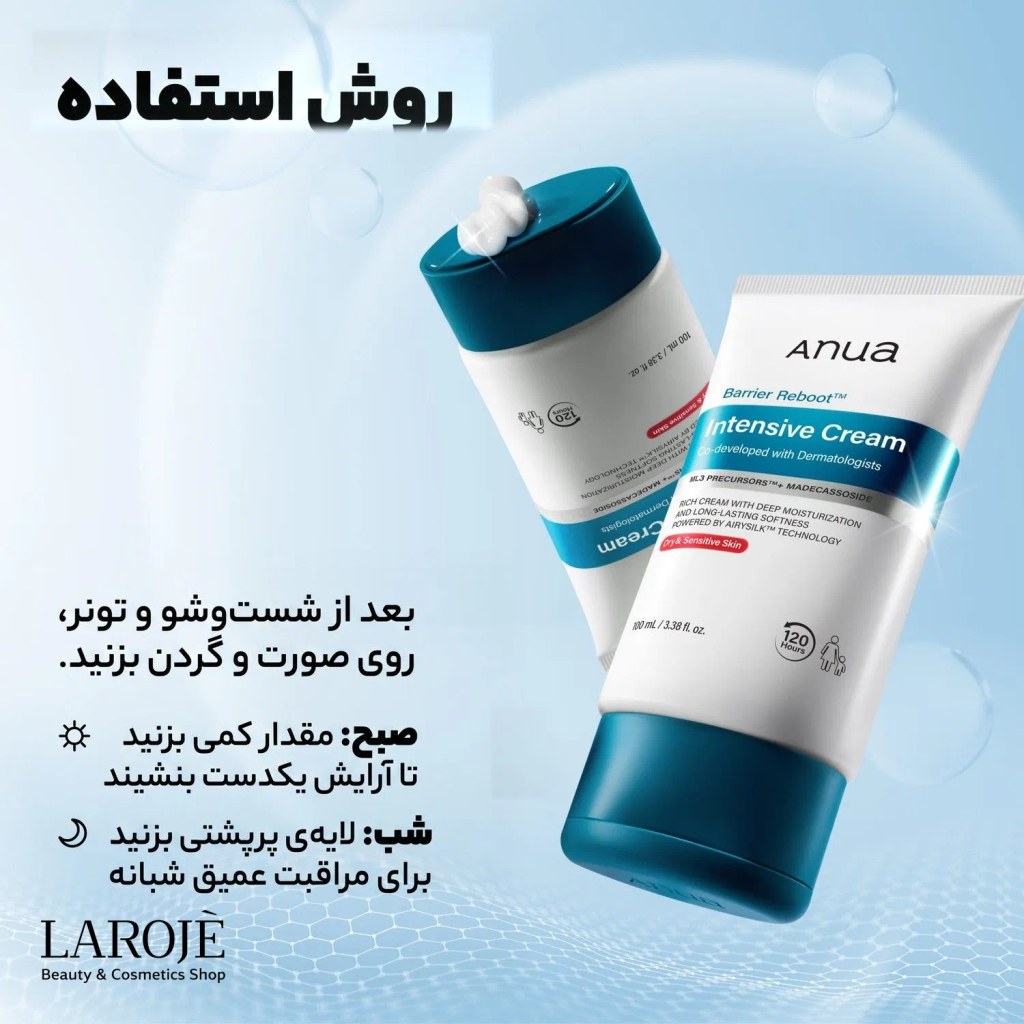 روش استفاده از کرم Intensive آنوا صبح و شب