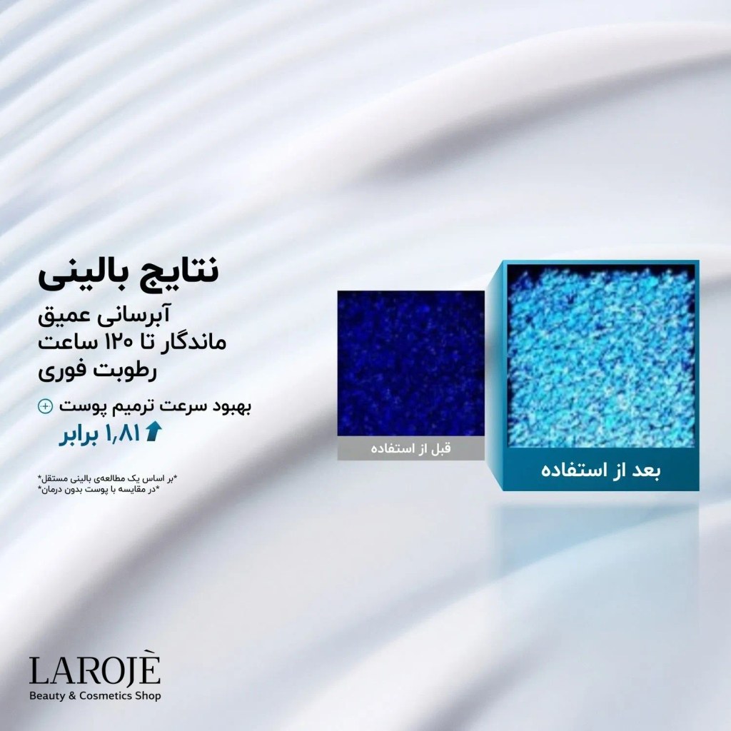 نتایج بالینی آبرسانی ۱۲۰ ساعته کرم Intensive آنوا قبل و بعد از استفاده