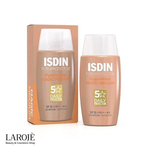 ضد آفتاب فیوژن واتر رنگی ایزدین Isdin مدل Magic - تصویر ۵ ضد آفتاب فیوژن واتر رنگی ایزدین Isdin مدل Magic - تصویر ۵