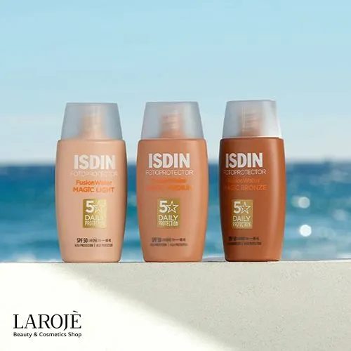 ضد آفتاب فیوژن واتر رنگی ایزدین Isdin مدل Magic - تصویر ۹ ضد آفتاب فیوژن واتر رنگی ایزدین Isdin مدل Magic - تصویر ۹
