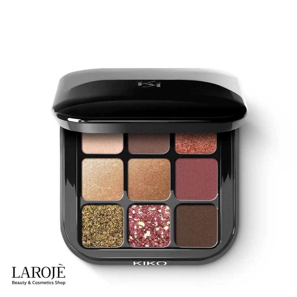 پلت سایه ۹ تایی کیکو مدل Glamour Multi Finish رنگ 03 Burgundy Notes
