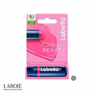 بالم لب لابلو Labello مدل Caring Beauty رنگ Pink - تصویر ۴