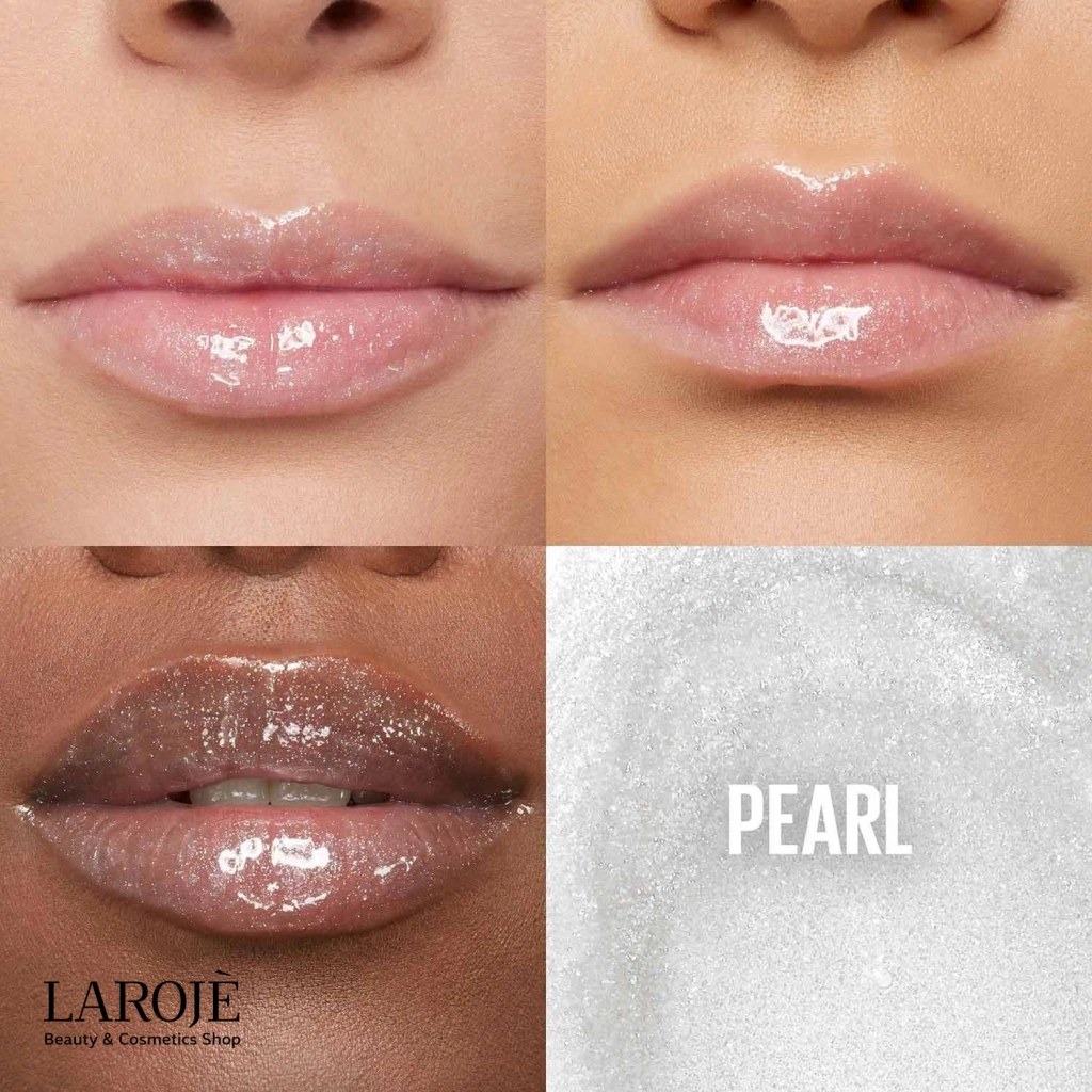 رنگ 001 Pearl لیپ گلاس میبلین Lifter Gloss روی سه رنگ پوست