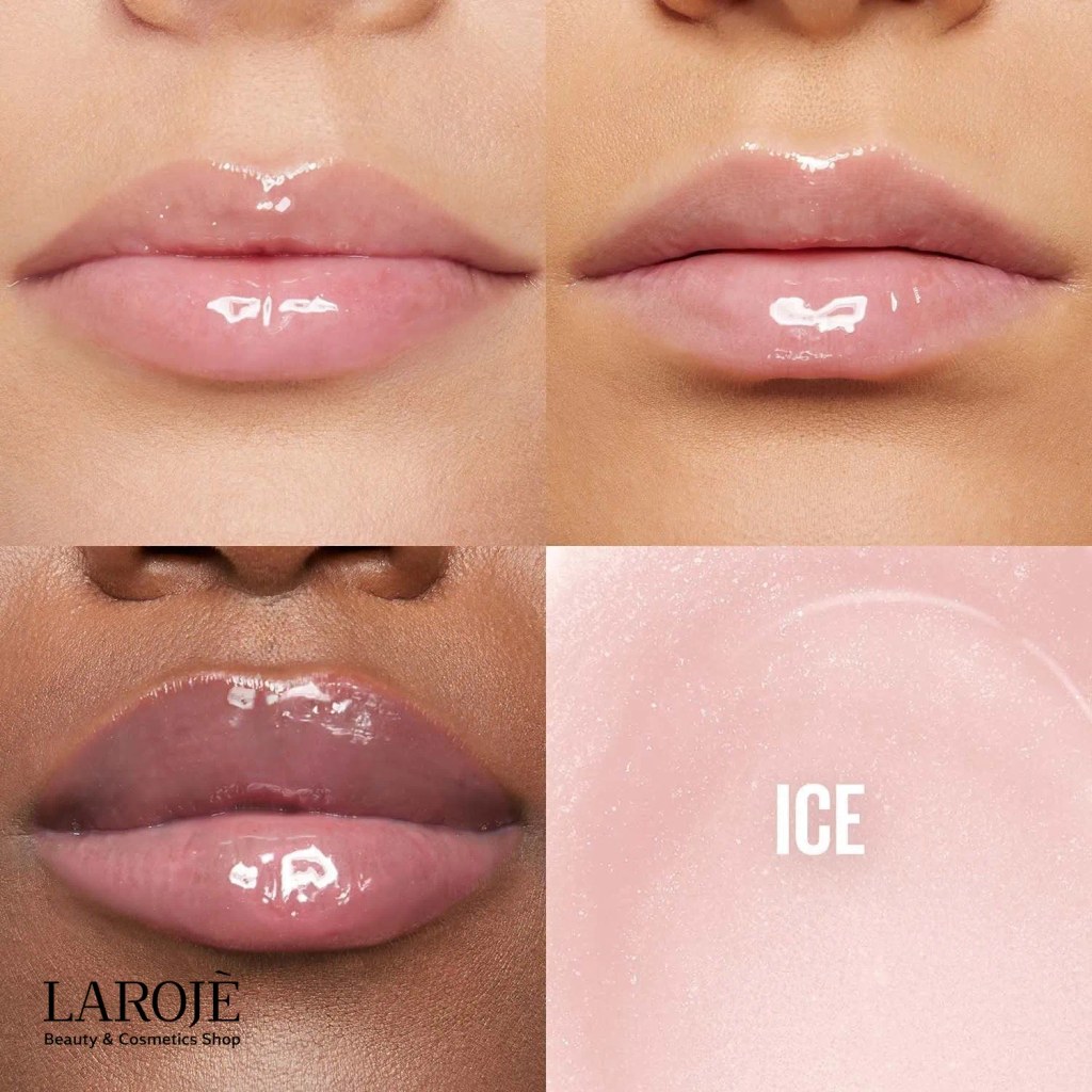 رنگ 002 Ice لیپ گلاس میبلین Lifter Gloss روی سه رنگ پوست