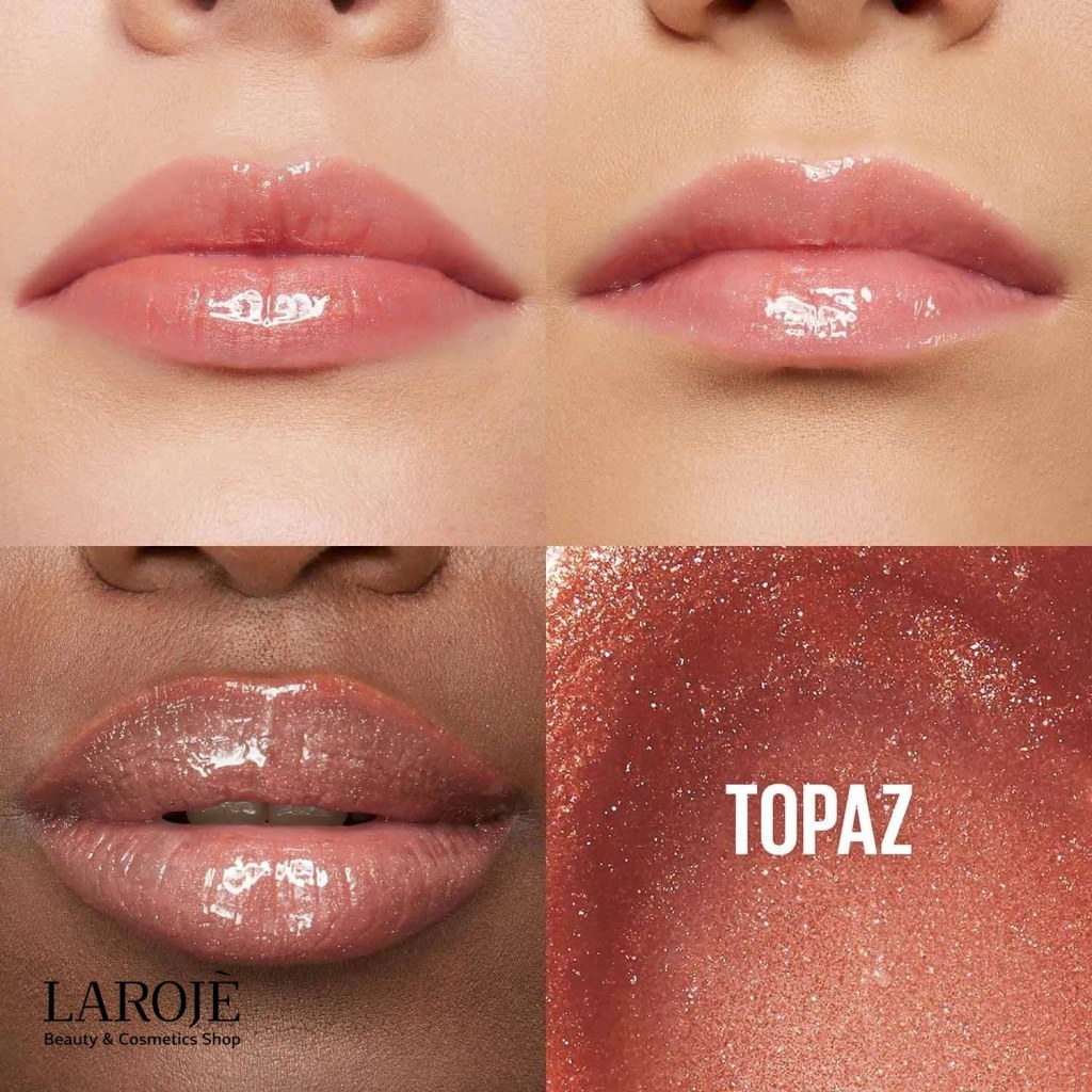 رنگ 009 Topaz لیپ گلاس میبلین Lifter Gloss روی سه رنگ پوست