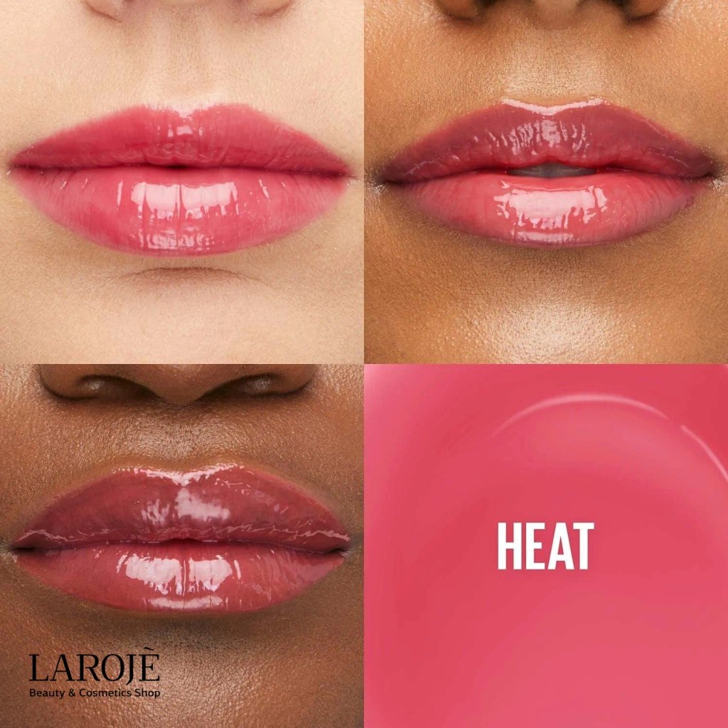 رنگ 014 Heat لیپ گلاس میبلین Lifter Gloss روی سه رنگ پوست