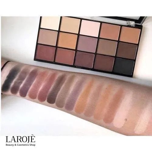 پلت سایه 15 رنگ رولوشن Revolution مدل Basic Matte - تصویر ۴
