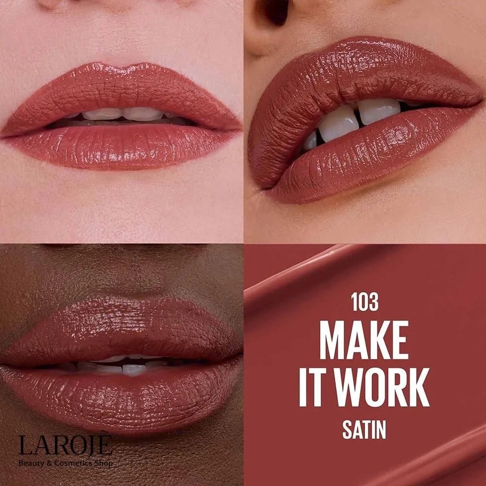 رژ لب جامد و براق میبلین Maybelline مدل Serum Lipstick - تصویر ۸