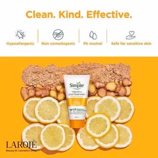 ژل شستشوی صورت سیمپل Simple مدل Vitamin C - تصویر ۲